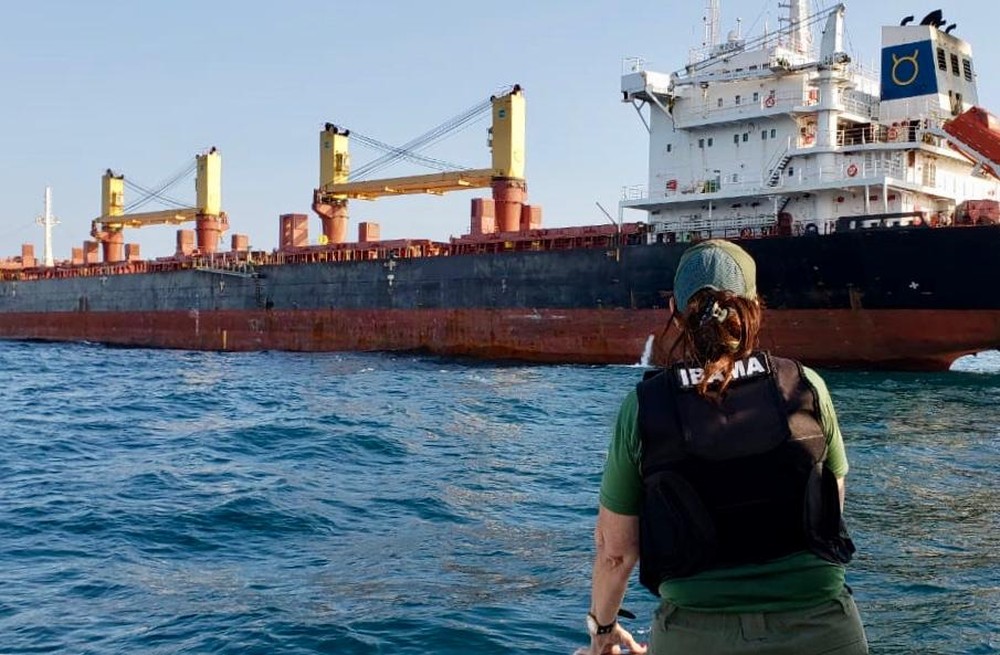 Substância despejada por navio no mar se espalha por quatro cidades no litoral de SP