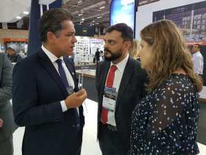 Francisval Mendes se reúne com representantes do setor regulado durante a Intermodal em São Paulo