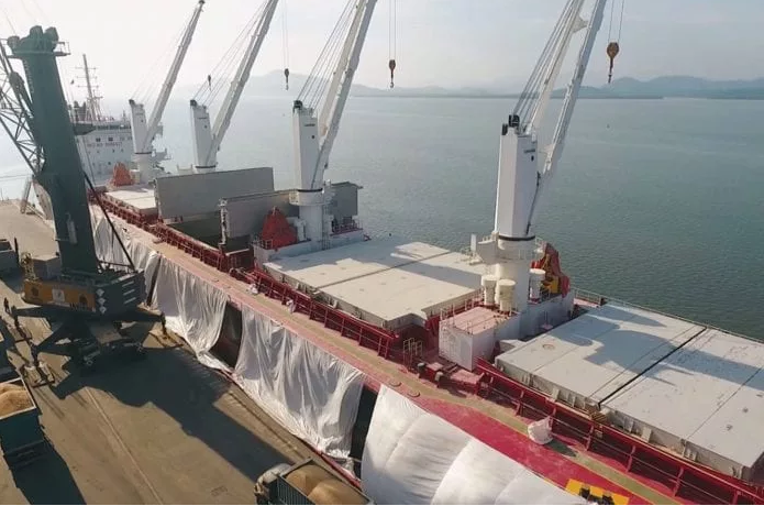 Porto de Antonina exporta farelo de soja não transgênica