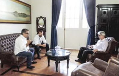 Presidente da CODESP visita Associação Comercial de Santos
