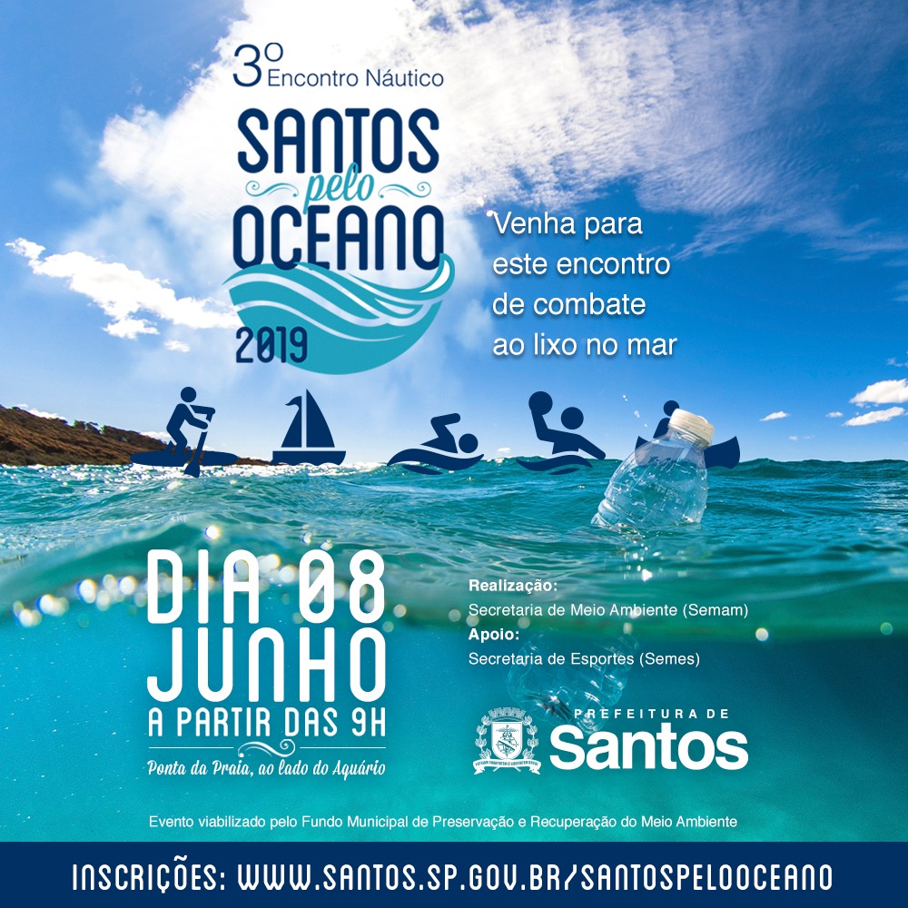 Evento com atrações educativas e esportivas em Santos alerta para a conservação dos oceanos