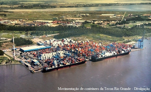 Tecon Rio Grande registra novo recorde e movimenta mais de mil contêineres em oito horas