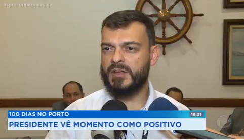 Presidente da Autoridade Portuária de Santos, Casemiro Tércio, falou sobre os resultados dos 100 primeiros dias de gestão da Autoridade Portuária de Santos
