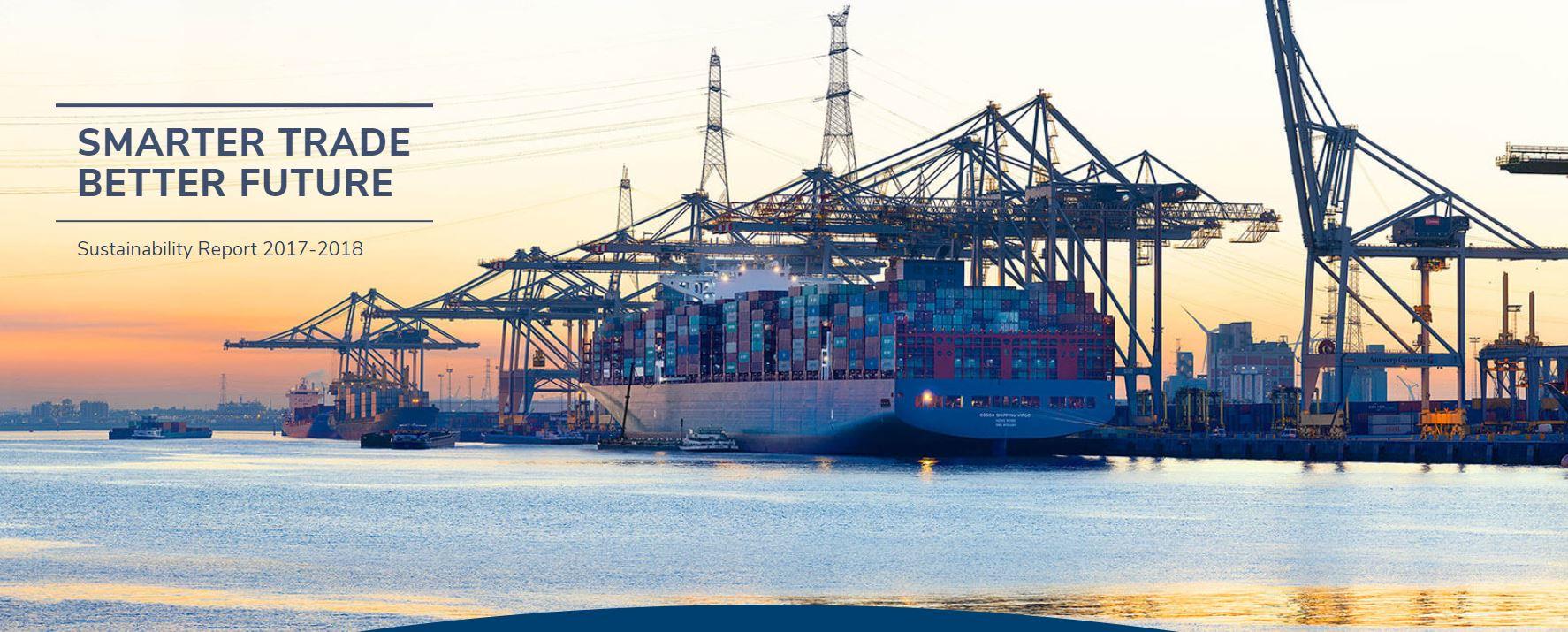 A DP World Antwerp economizou 10,6 milhões de kg de CO2 nos últimos 4 anos usando energia eólica e de biogás