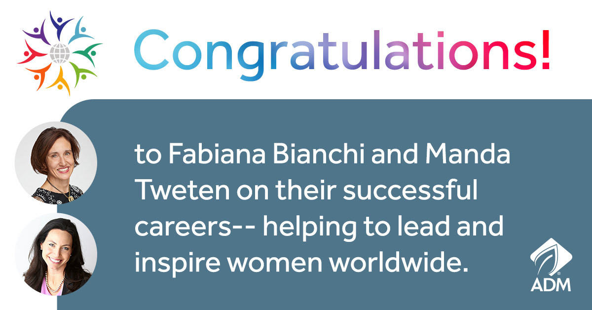 ADM: Vice-Presidentes reveladas como vencedoras do Prêmio "Women Worth Watching"