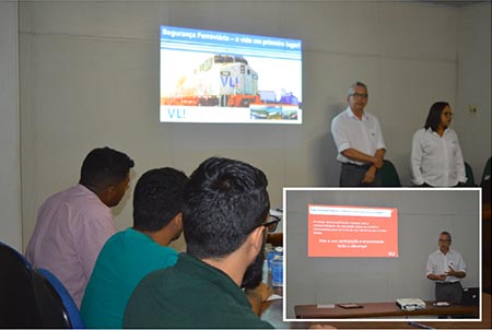 Empresa de logística VLI faz palestra sobre segurança em ferrovias