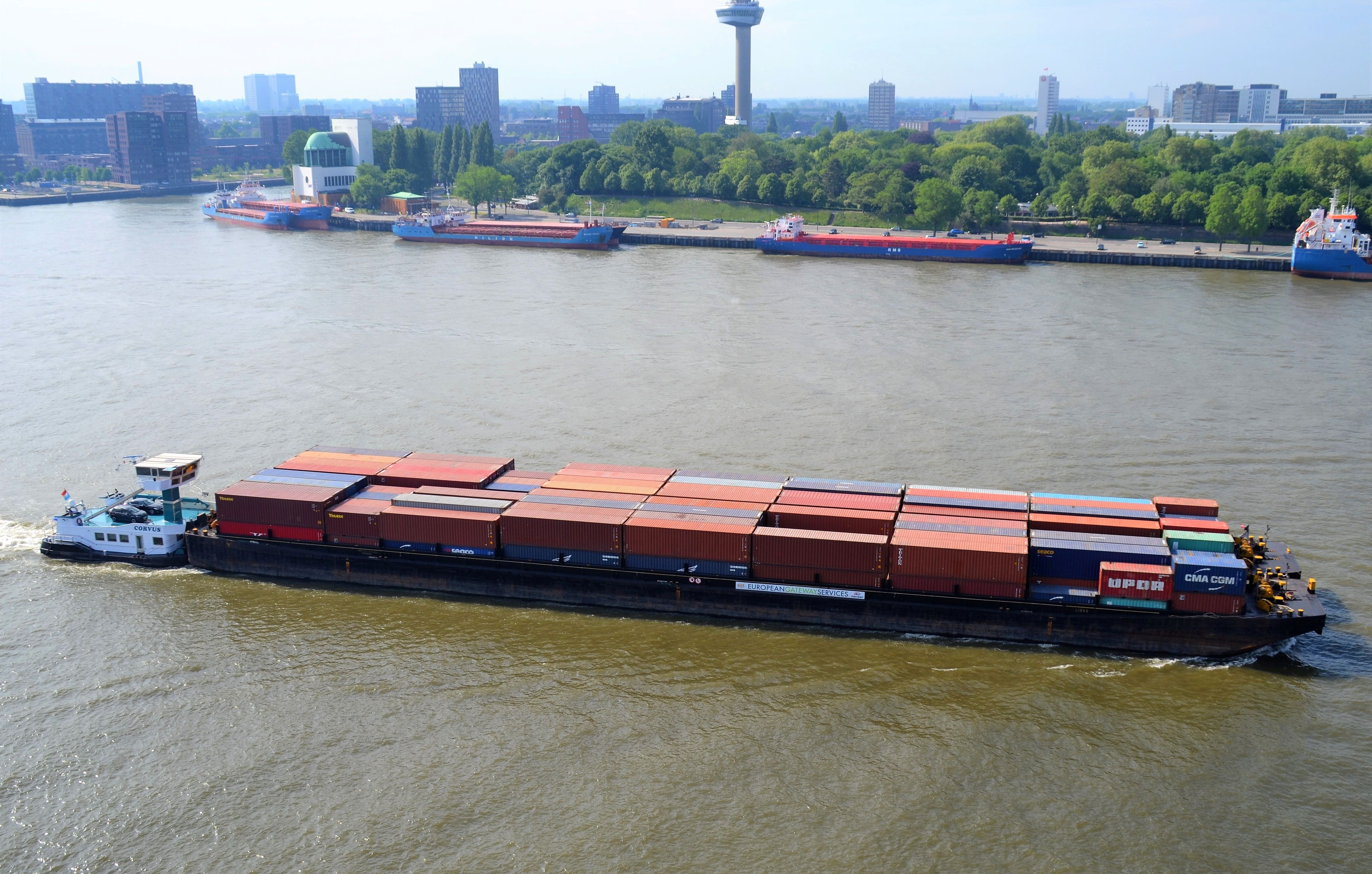 Rotterdam: Já são mais de 100.000 contêineres enviados via Barca Intercity