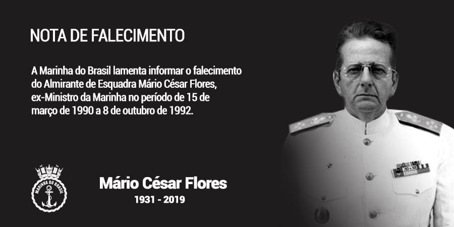 Nota de Falecimento – Almirante Mário César Flores