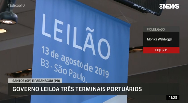 Governo arrecada R$ 148 milhões com leilão de 3 áreas portuárias