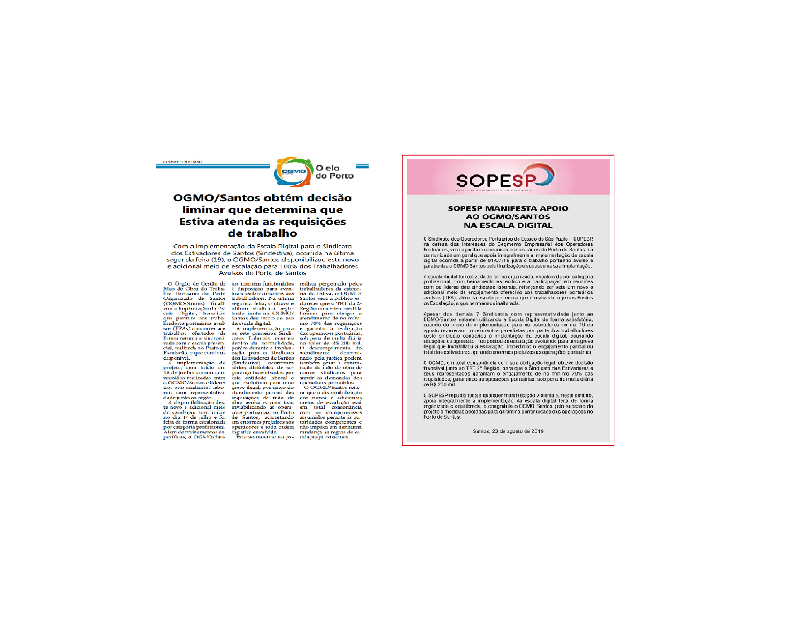 Notas Ogmo/Santos e SOPESP