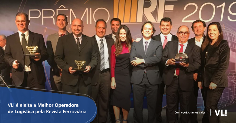 VLI foi eleita pela primeira vez como a "Melhor Operadora Logística” pelo prêmio da Revista Ferroviária
