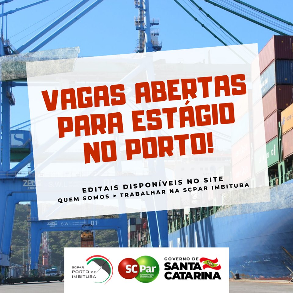 SCPar Porto de Imbituba abre edital de processo seletivo para vagas de estágio