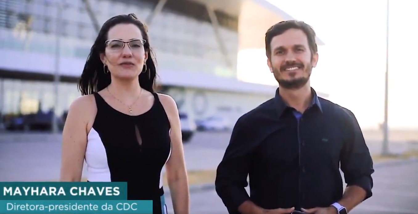 Diogo Piloni, Secretário Nacional de Portos e Transportes Aquaviários do Ministério da Infraestrutura e a Diretoria Presidente da Cia Docas do Ceará, Mayhara Chaves, se reuniram no Porto de Mucuripe/CE para discutir as perspectivas para o arrendamento do Terminal Marítimo de Passageiros