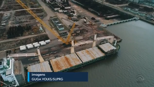 Estaleiro de Rio Grande ganha nova operação como apoio para carregar grandes navios