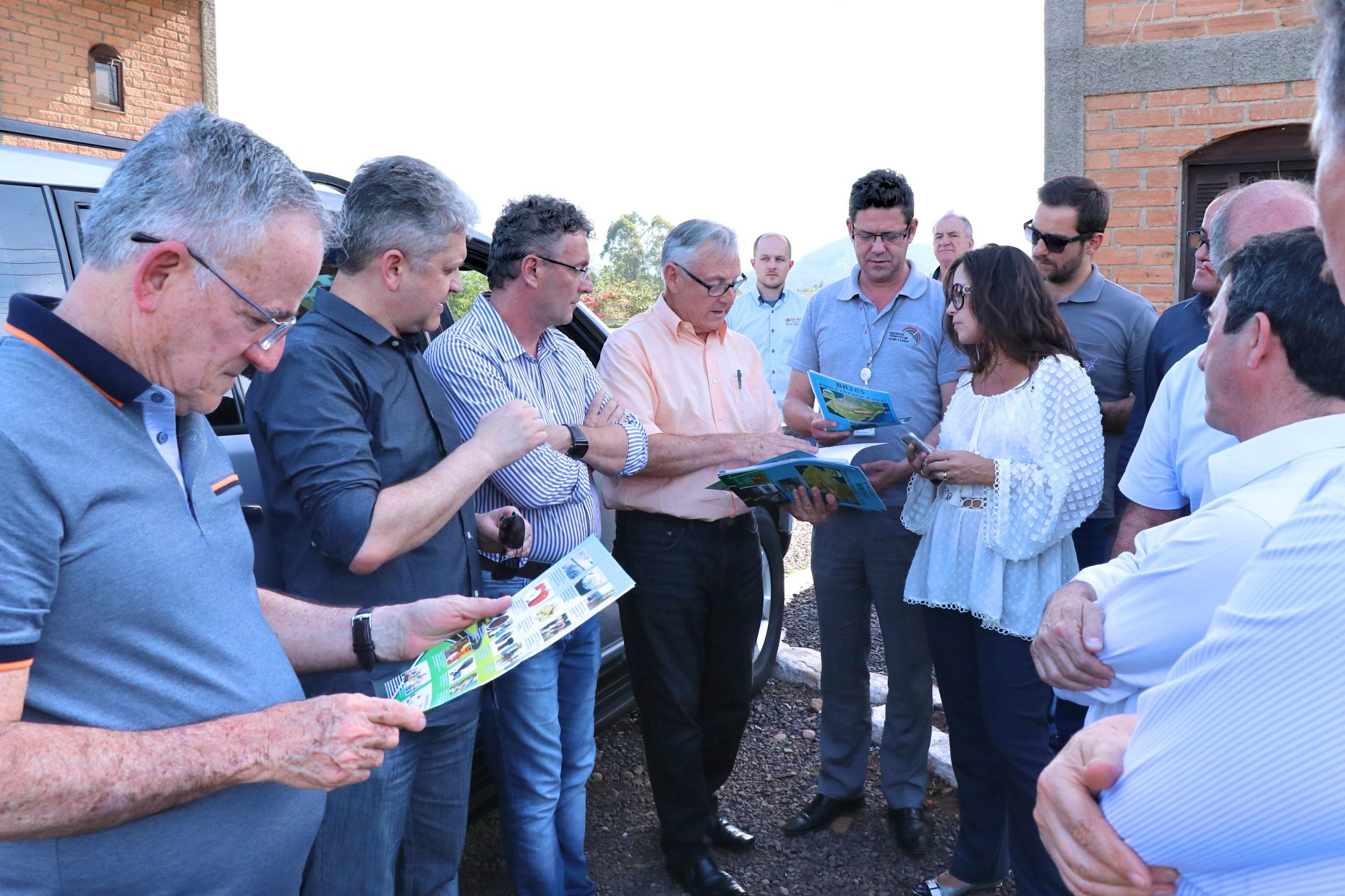 Comitiva liderada pelo Conselho de Autoridade Portuária (CAP) de Imbituba visita obras da BR-285