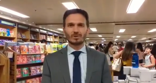 O Secretário de Portos e Transportes Aquaviários, Diogo Piloni, visitou o navio Logos Hope, maior livraria flutuante em Vitória