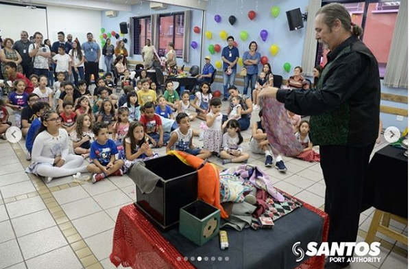 Santos Port Authority promoveu na tarde desta terça-feira uma programação especial para filhos de funcionários em comemoração ao Dia das Crianças