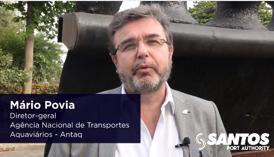 Diretor-geral da ANTAQ, Mario Povia, destacou a forte participação na audiência pública presencial para os leilões dos terminais STS 14 e STS 14A, ocorrida na sede da Santos Port Authority nesta sexta-feira (25)