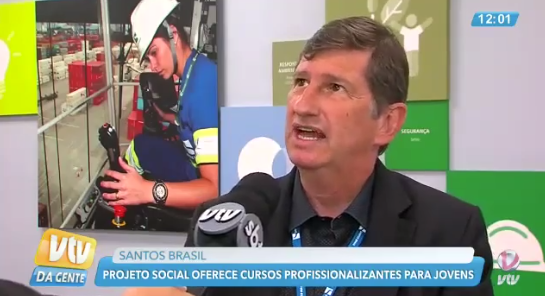 Programa Formare Aprendiz da Santos Brasil foi destaque na edição de ontem do jornal VTV da Gente