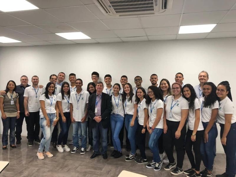 Santos brasil realiza café da manhã de boas-vindas, no Tecon Santos, para receber os 20 novos alunos da 16ª turma do Programa Formare Aprendiz