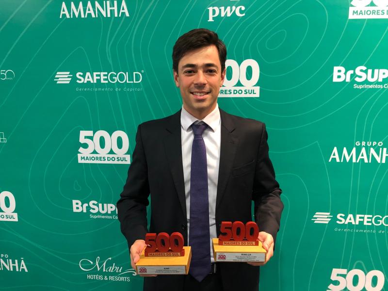 De acordo com o Grupo Amanhã, a Rumo está na 10ª posição no ranking das "500 Maiores do Sul" e no 4º lugar entre as "100 Maiores Empresas do Paraná"