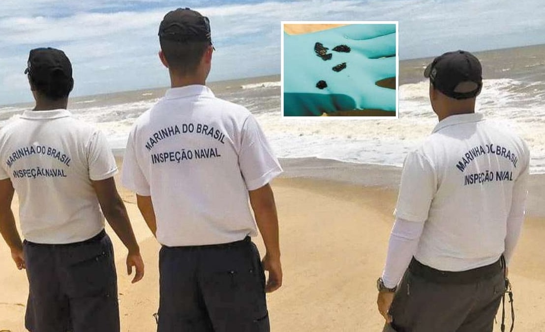 Fragmentos de óleo chegam ao Rio