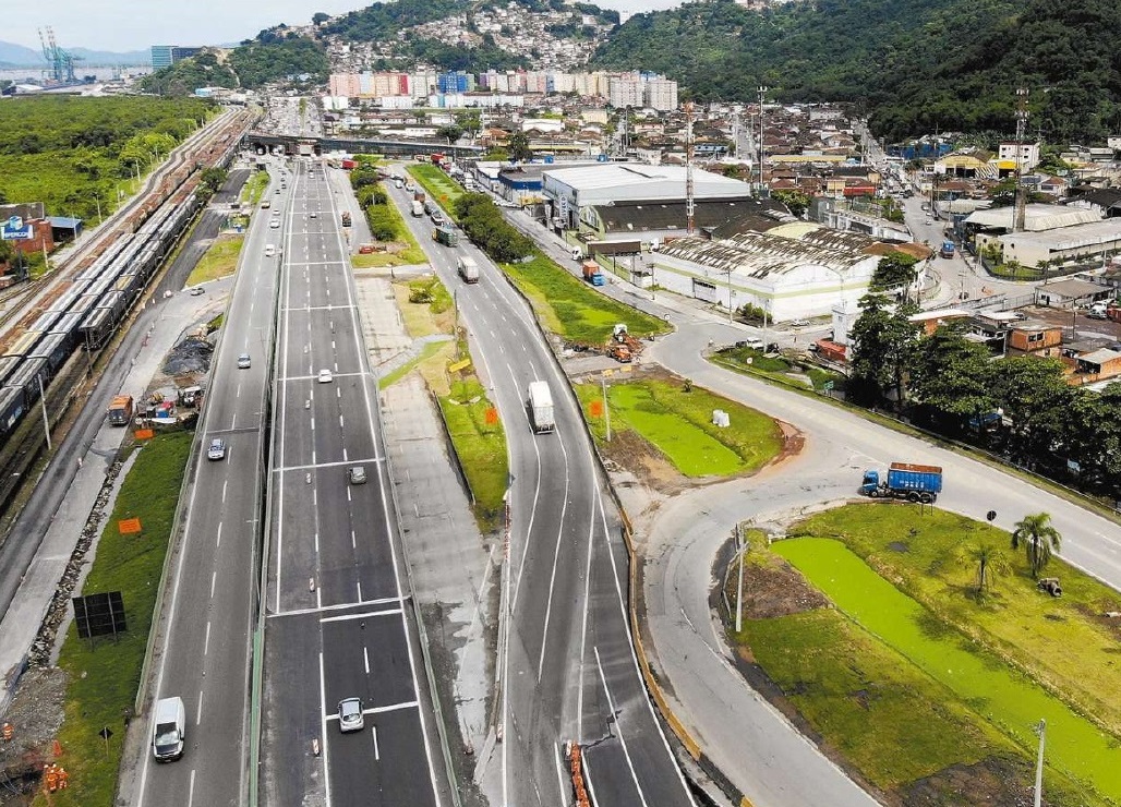 Avanço nas obras da Entrada de Santos é de mais de 60%