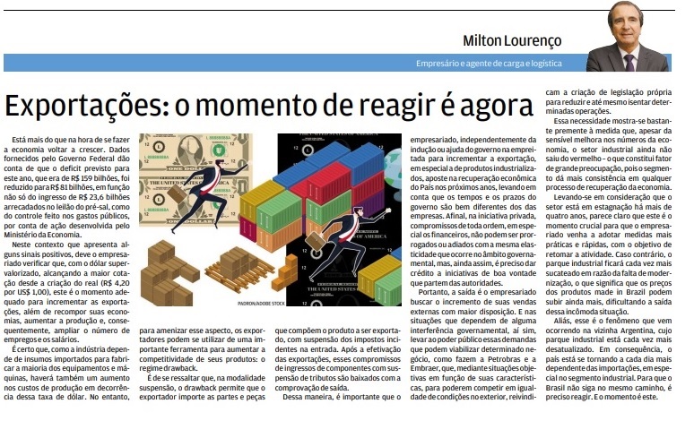 Exportações: o momento de reagir é agora