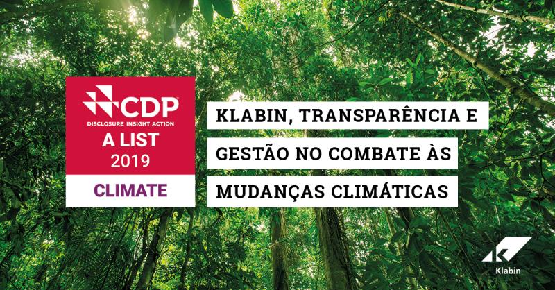 Pelo segundo ano consecutivo a Klabin está na “Lista A” do Carbon Disclosure Project (CDP) – plataforma global de informações para investidores, reconhecida como empresa líder pela transparência e ações no combate às mudanças do clima