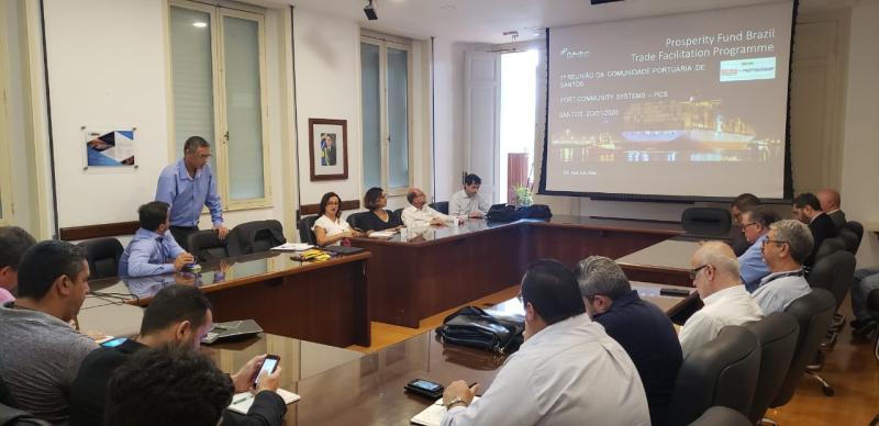 ABTRA participa de reunião no auditório da Santos Port Authority para definir o planejamento para o desenvolvimento e a implantação da plataforma de Comunidade Portuária de Santos – Port Community System