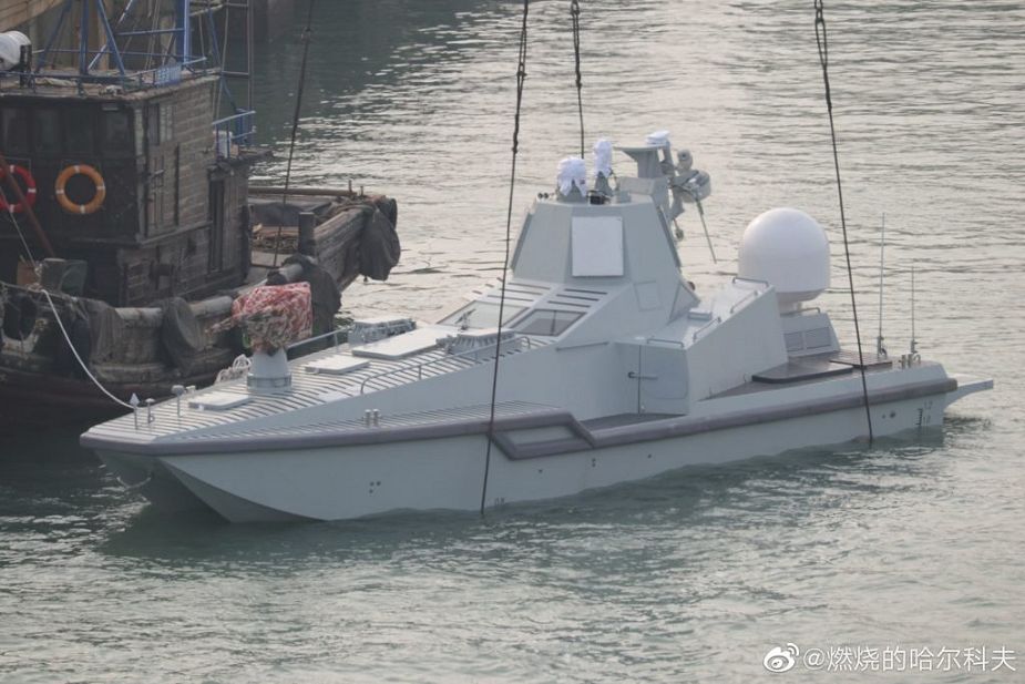 China inicia testes de mar de barco não tripulado armado JARI-USV