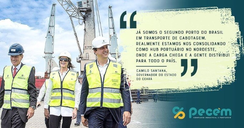 Complexo do Pecém fechou o ano de 2019 com seis linhas regulares de cabotagem, se consolidando como vice-líder nacional em linhas entre portos brasileiros, atrás apenas do Porto de Santos
