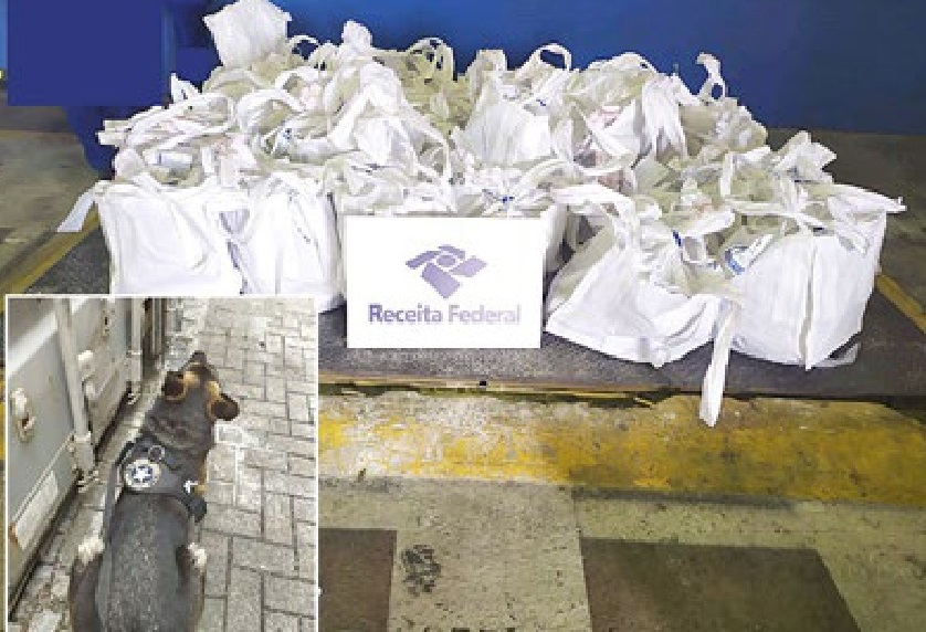 Receita evita envio de 540 kg de cocaína à Bélgica