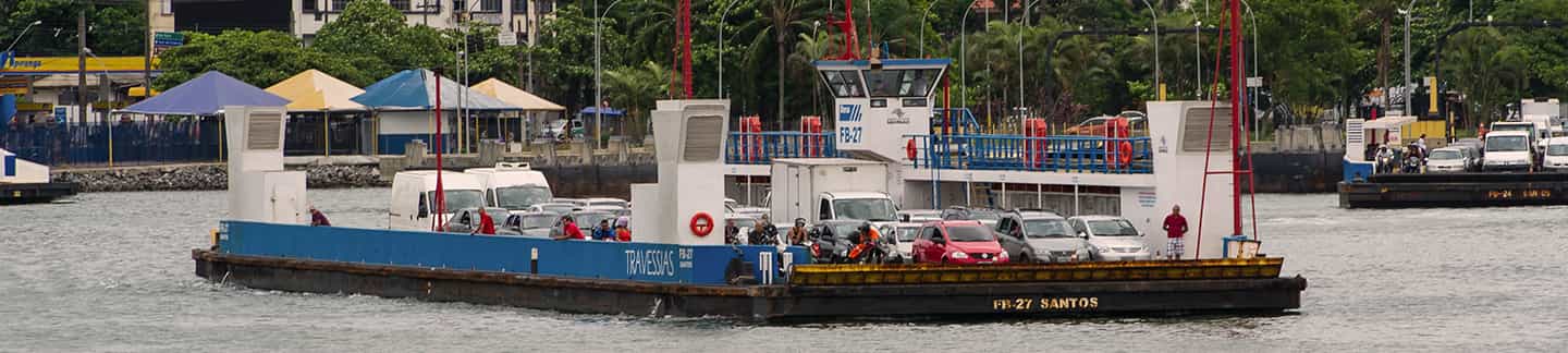 Oitava balsa da Santos-Guarujá: entrega segunda