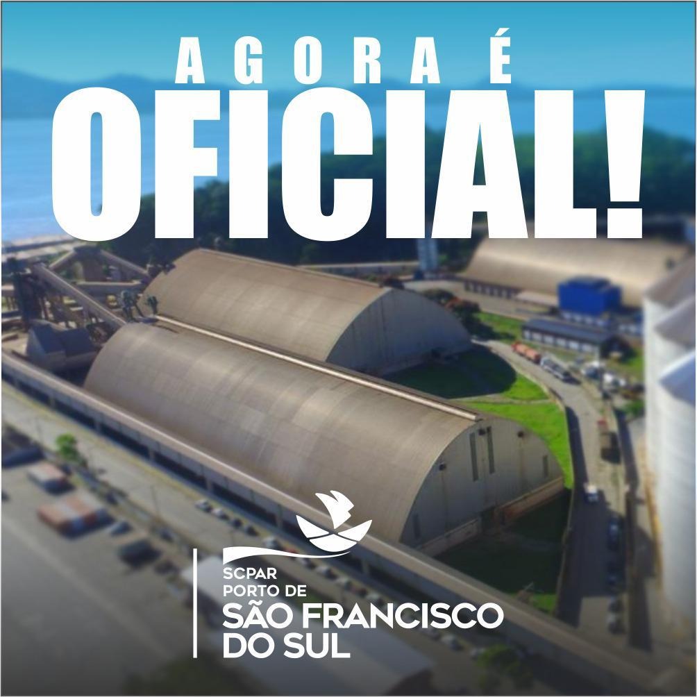 Desde dezembro, o Terminal Graneleiro de São Francisco do Sul (TGSFS), até então operado pela CIDASC, passa a ser administrado pela SCPar Porto de São Francisco do Sul