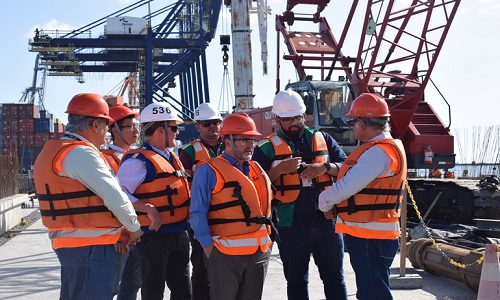 Diretor Geral da ANTAQ, Mario Povia, visita obra de expansão do Tecon Salvador