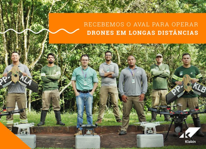 Klabin é a primeira empresa do setor de papel e celulose do Brasil com aval para operar drones em longas distâncias, sem a necessidade de contato visual com a equipe em terr