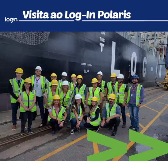 Log-In recebeu ontem um grupo de clientes para uma visita muito especial ao navio Log-In Polaris, na DP World, Porto de Santos