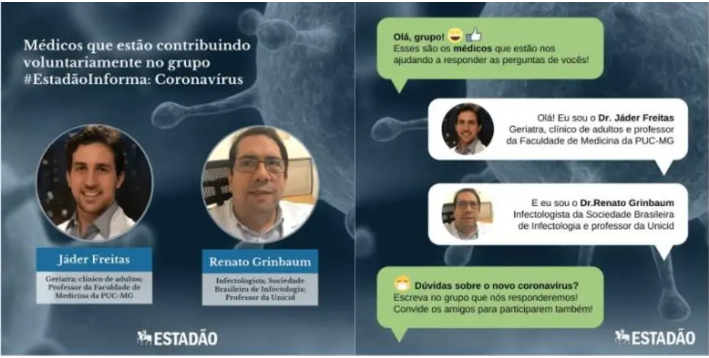 'Estado' amplia interação nas mídias sociais para ajudar a informar sobre coronavírus