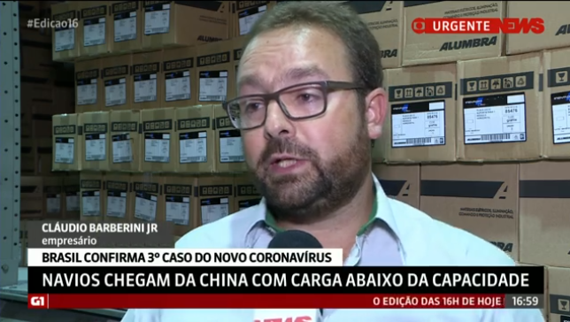 Navios com importações da China chegam ao Brasil com ocupação até 35% abaixo da capacidade