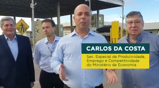 Complexo do Pecém:  Recebemos no início deste mês o secretário especial de Produtividade, Emprego e Competitividade do Ministério da Economia, Carlos da Costa