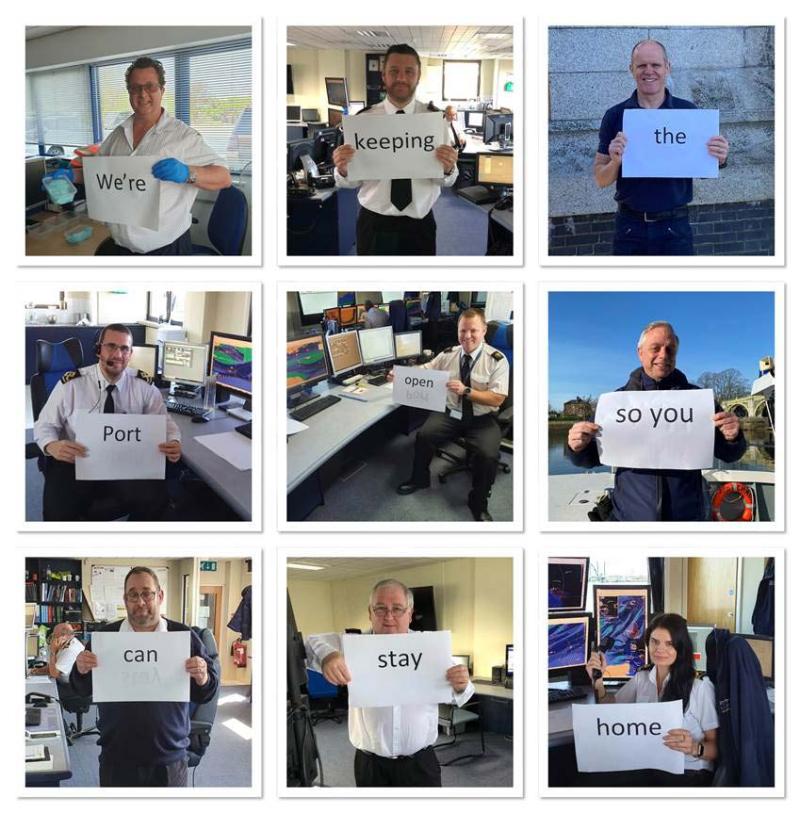 Membros da equipe da Autoridade do Porto de Londres trabalhando para #keeptradeflowing ter uma mensagem clara depois de outra semana agitada no porto