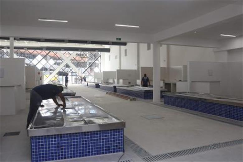 Nova Ponta da Praia de Santos: concluída a obra civil do novo Mercado de Peixes