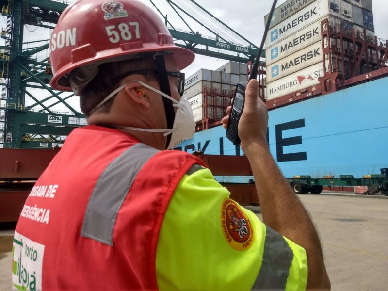 Porto Itapoá mantém operações redobrando cuidados de prevenção contra o Covid-19