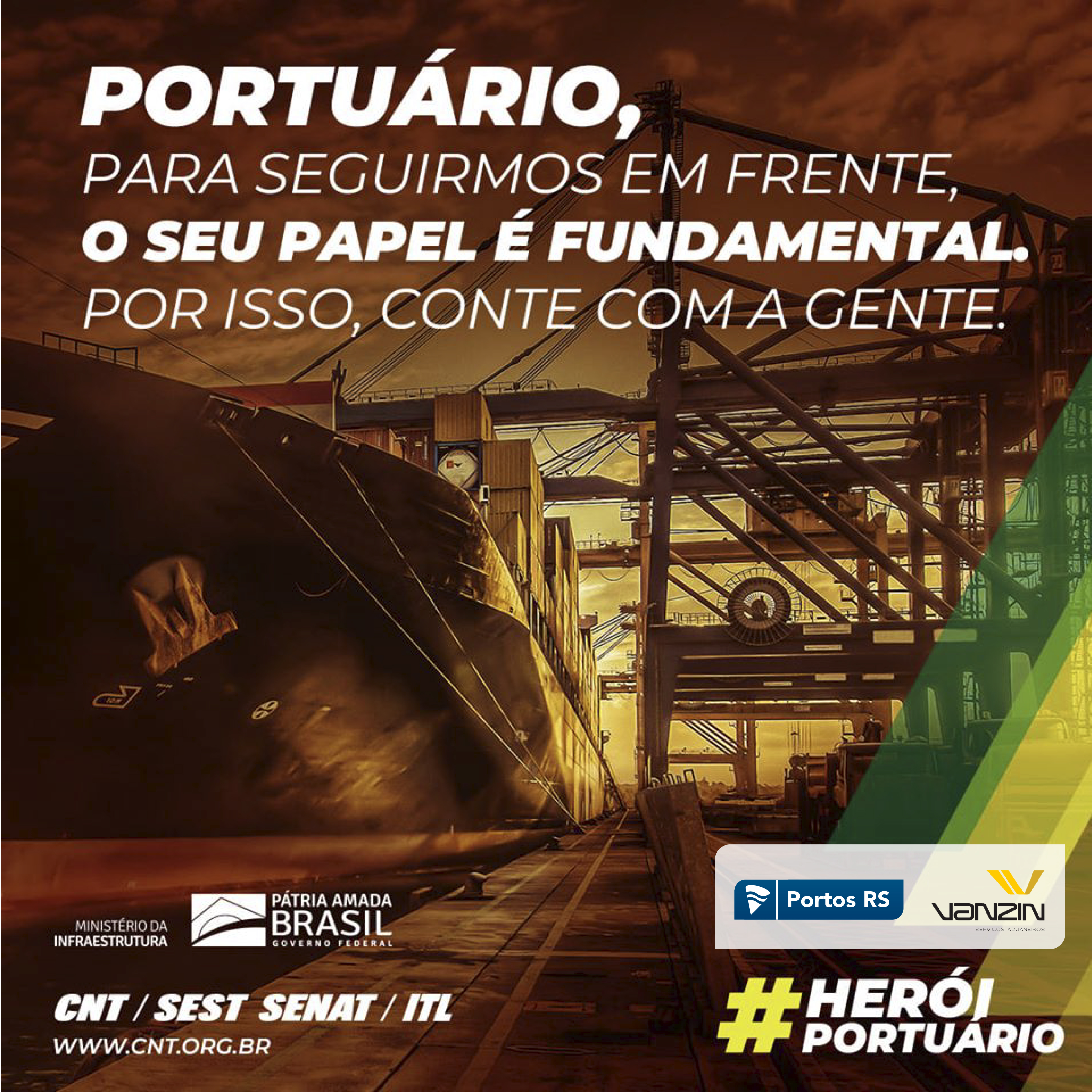 Iniciativa entre parceiros realiza campanha de valorização dos caminhoneiros e portuários no Porto do Rio Grande dias 08 e 09 de abril