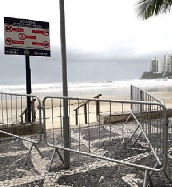 Caminhada na orla é proibida no Guarujá
