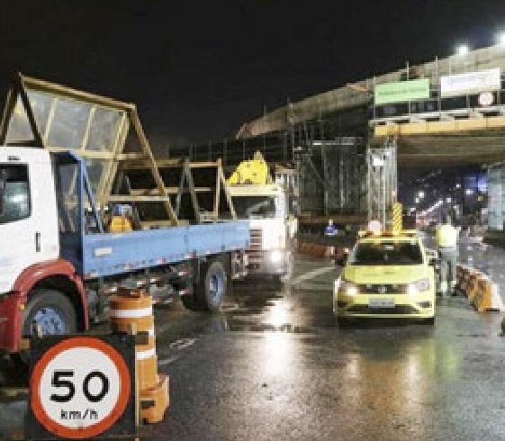 Alterações no trânsito da entrada de Santos