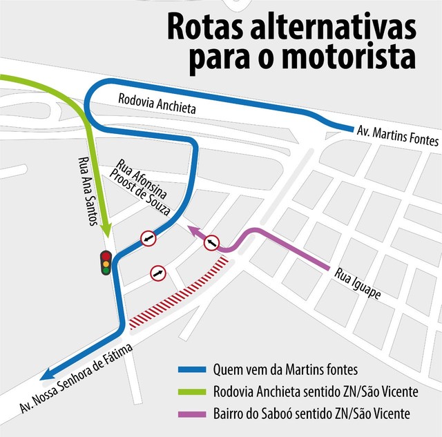 Avenida Nossa Senhora de Fátima terá trecho interditado para obras 