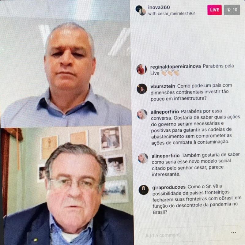 Diretor-presidente da ABOL – Associação Brasileira de Operadores Logísticos, Cesar Meireles, participou nesta quinta (07/05) de uma live no canal Inova 360, analisando o tema logística e soluções durante a Covid-19