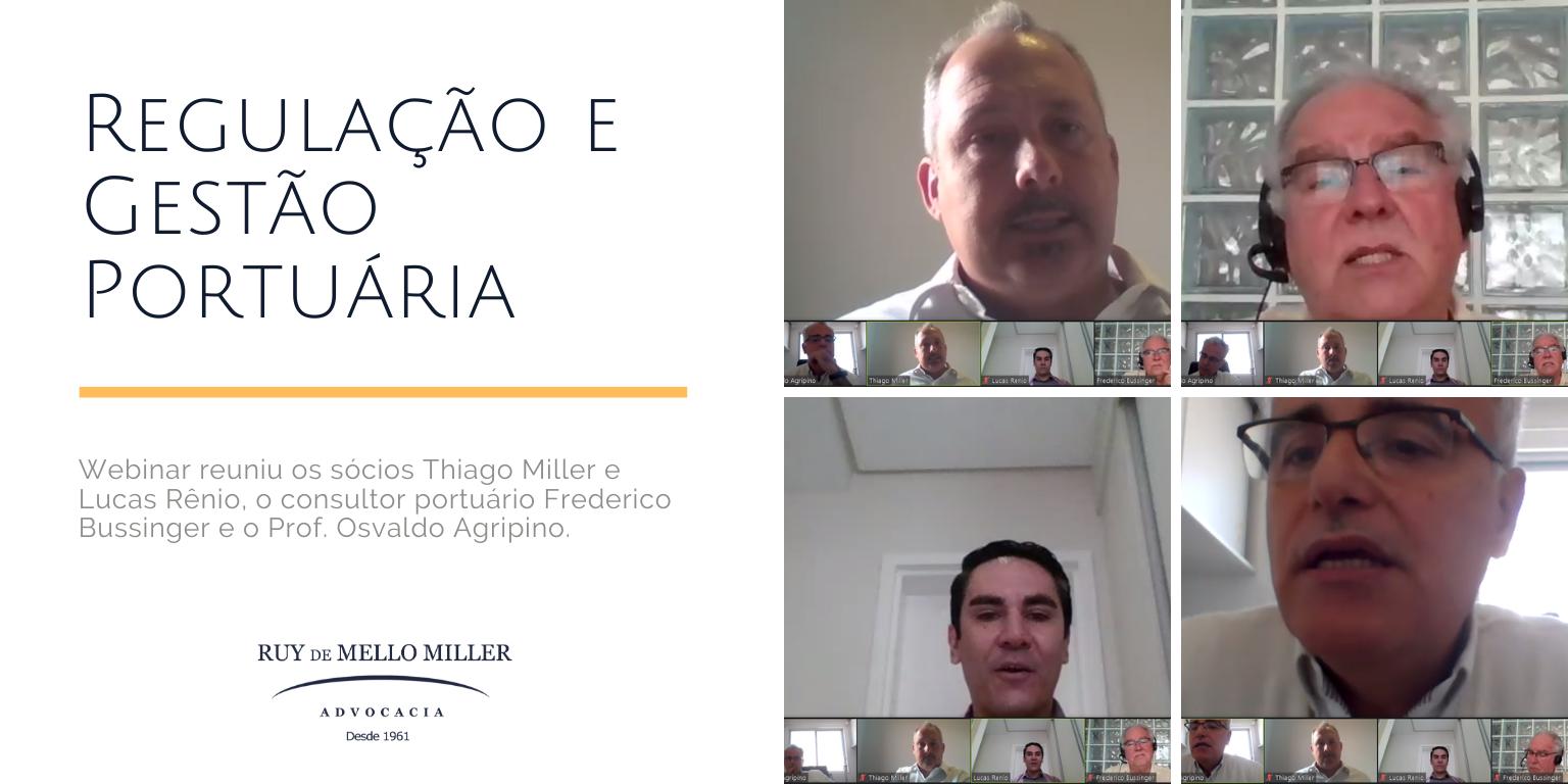 Advocacia RMM disponibiliza gravação completa da webinar realizada na última sexta-feira (8), sobre a Regulação e Gestão Portuária